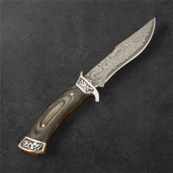 Custom Hand Forged Damascus Hunting Knife – Fixed Blade EDC Essential - Image 3