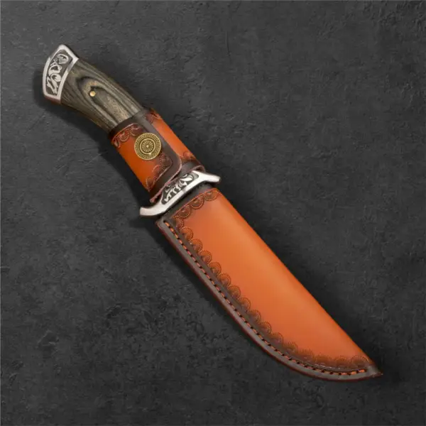 Custom Hand Forged Damascus Hunting Knife – Fixed Blade EDC Essential - Image 8