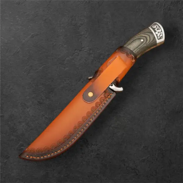 Custom Hand Forged Damascus Hunting Knife – Fixed Blade EDC Essential - Image 7