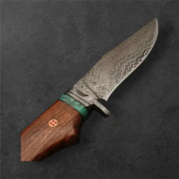 10" Handmade Damascus Steel Hunting Knife - Image 5