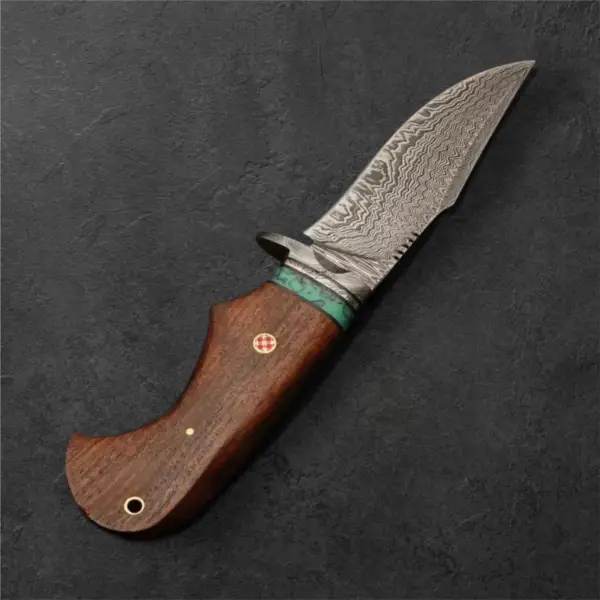 10" Handmade Damascus Steel Hunting Knife - Image 2