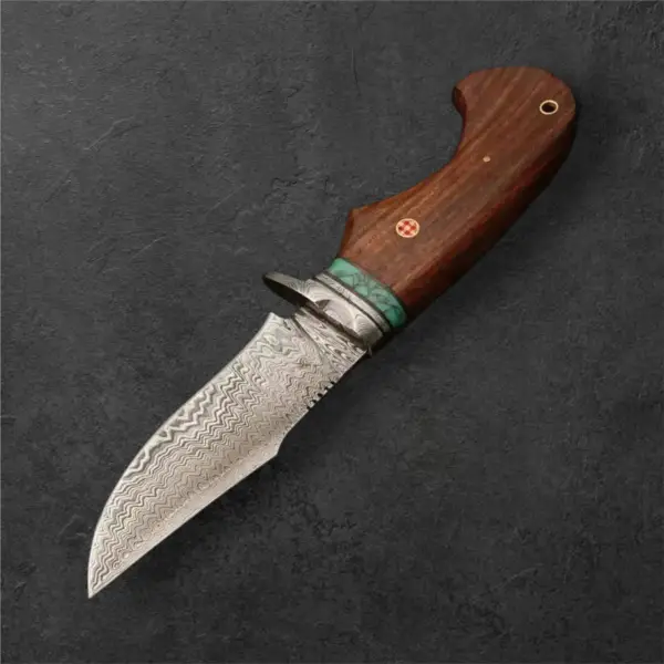 10" Handmade Damascus Steel Hunting Knife - Image 3
